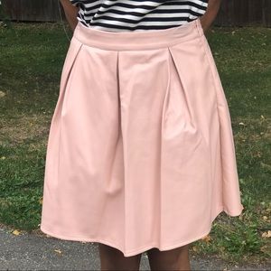 Leather Pink Skirt